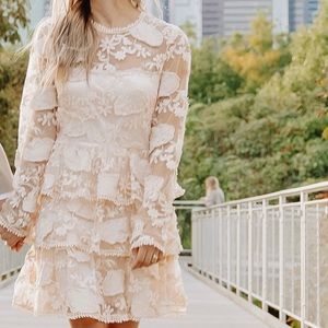 Cute Embroidered Ruffle Dress